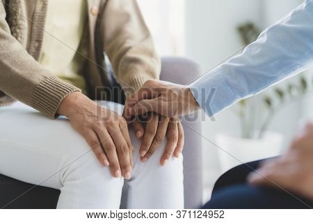 Mental Health Treatment Concept. Stressed Asian Patient Talking With Personal Psychologist In Therap
