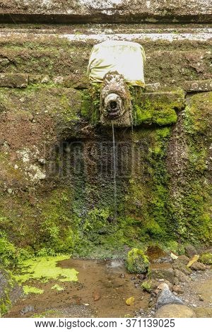 Gargoyles With Holy Water In The Complex Of Royal Tombs Of The Udayan Dynasty. Ancient Royal Tombs A