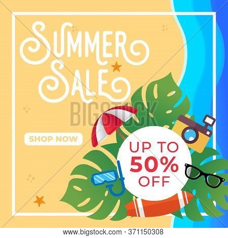 Summer Sale. Summer Sale vector. Summer Sale background. Summer Sale illustration. Summer Sale design. Summer Sale template. Trendy Summer Sale vector background. Summer Sale vector illustration for banner, poster, invitation, design template.
