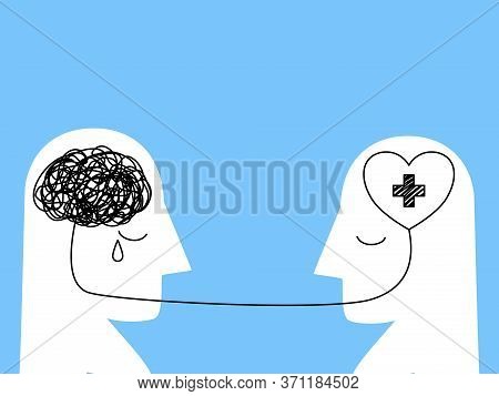 Mental Health ,illness,brain Development ,medical Treatment  Concept,therapist Treat Patient  Illnes