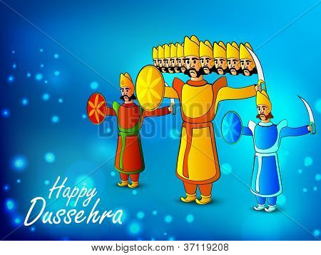 Dussehra festival arka plan. EPS 10.