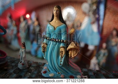 Salvador, Bahia / Brazil - July 18, 2017: Sculpture Of The Ore Yemanja - Candomble Entity - Is Seen 