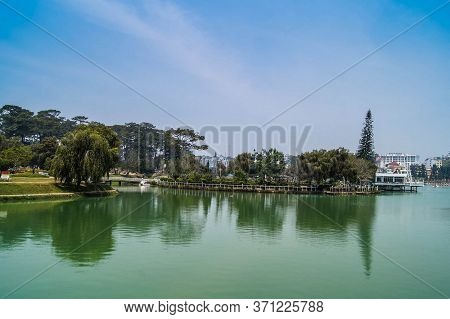 Da Lat, Vietnam - April 5, 2016: City Lake