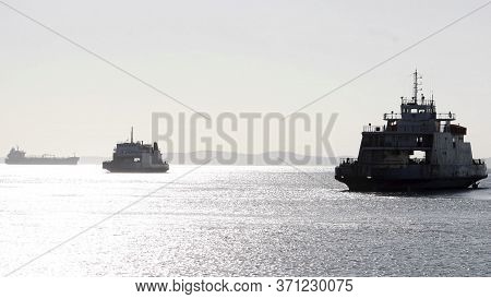 Salvador, Bahia / Brazil - October 26, 2016: Ferry Boat Rio Paraguacu Is Seen Standing In Todos Os S