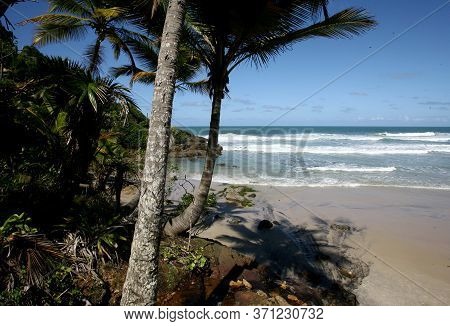 Itacare, Bahia / Brazil - January 12, 2012: View Of The Havaizinho Beach In Itacare. The Place Is Be