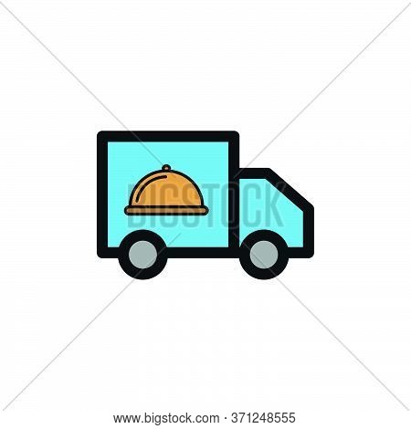 Food Delivery Flat Icon Vector