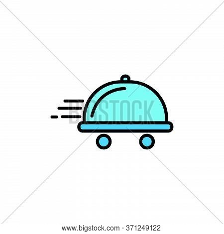 Food Delivery Flat Icon. Design Vector Template