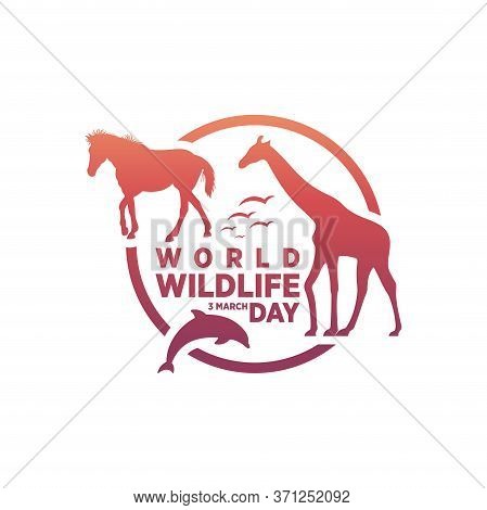 March 3, World Wildlife Day Logo Design Template. Vector Illustration.