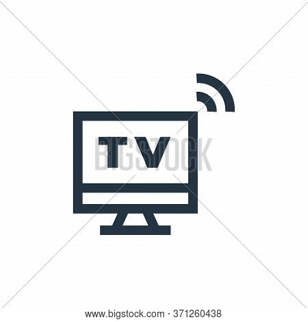 Tv Vector Icon. Tv Editable Stroke. Tv Linear Symbol For Use On Web And Mobile Apps, Logo, Print Med