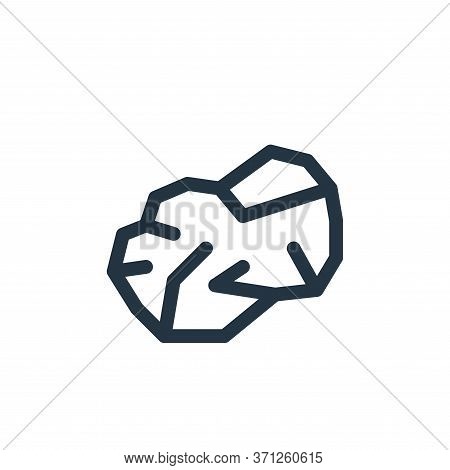 Asteroid Vector Icon. Asteroid Editable Stroke. Asteroid Linear Symbol For Use On Web And Mobile App