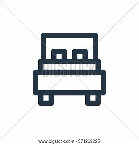Double Bed Vector Icon. Double Bed Editable Stroke. Double Bed Linear Symbol For Use On Web And Mobi