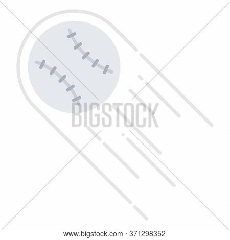 Baseball Ball On White Background. Vector Illustration