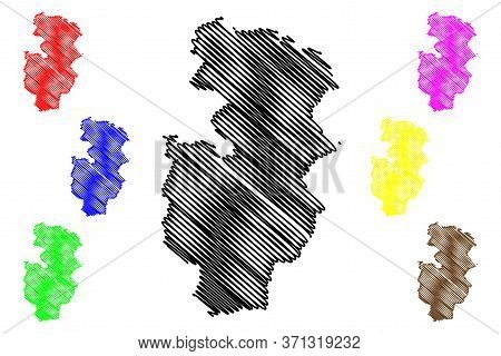 Walbrzych City (republic Of Poland, Lower Silesian Voivodeship) Map Vector Illustration, Scribble Sk