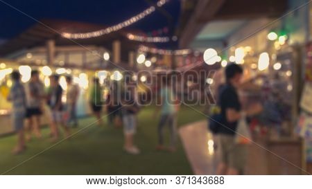 Abstract Blurry Pictures Of The Outdoor Party Festival And People Are Attending,background Blur Boke