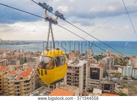 Beirut, Lebanon - November 5, 2017:  View From The Cable Car In Jounieh.