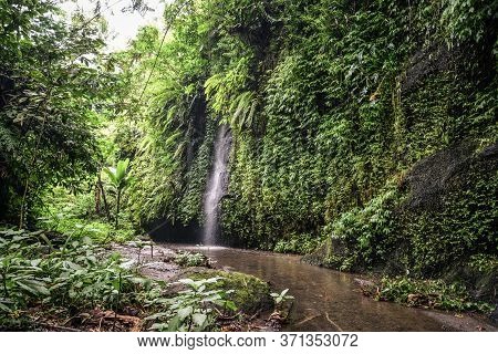 View At Tukad Cepung Waterfall At Bali, Indonesia