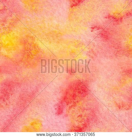 Abstract Hand Drawn Watercolor Background. Pink Yellow Watercolor Background.