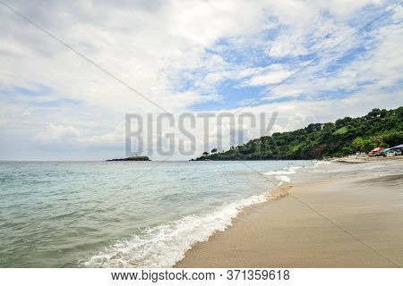 Tropical Beach In Bali Near Chandidasa, Knowen As White Sand Beach
