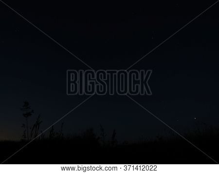 Night Sky Above Volcano Teide And Volcano Pico Viejo At Tenerife