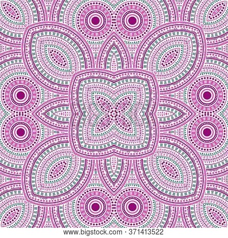 Simple Italian Maiolica Tile Seamless Ornament. Geometric Texture Vector Patchwork. Clothes Print De