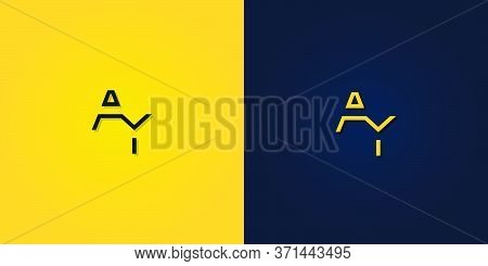 Minimalist Abstract Initial Letter Ay Logo. This Logo Incorporate With Abstract Letter In The Creati