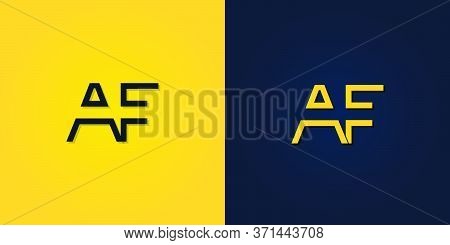 Minimalist Modern Abstract Initial Letter Af Logo.