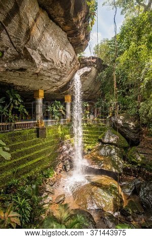 An Amazing Waterfall In Wat Tham Heo Sin Chai Haewsindhuchai Cave In Ubon Ratchathani Province Of No