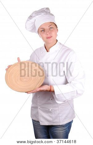 Junge weibliche Chef Uniform