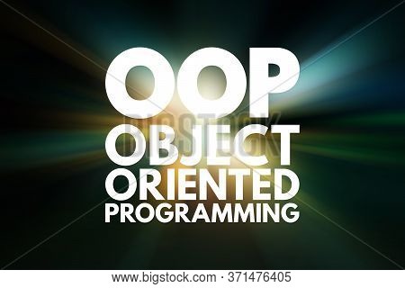 Oop - Object Oriented Programming Acronym, Technology Concept Background