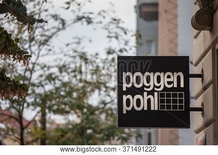 Prague, Czechia - November 2, 2019: Poggenpohl Logo In Front Of Their Main Shop For Prague. Poggenpo