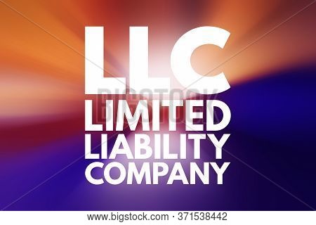 Llc - Limited Liability Company Acronym, Business Concept Background