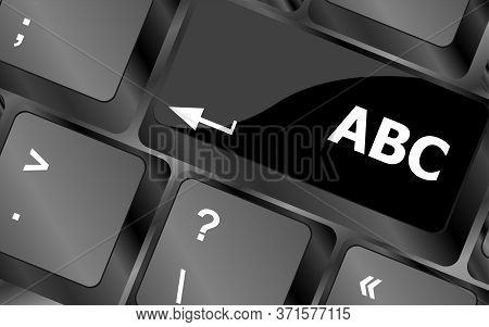 Computer Keyboard With Abc Button - Social Concept