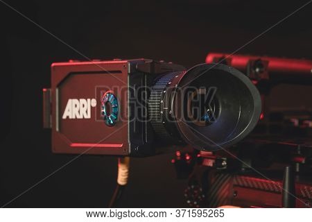 Kyiv, Ukraine - 04.17.2020: Studio Shoot Of Professional Video Camera Arri Alexa Mini Lf With Lens,