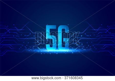 Digital 5g Technology Concept Background For Superfast Speed