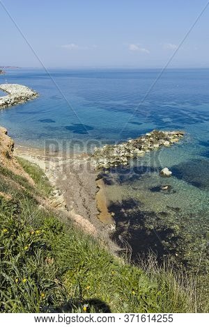 Coastline Of Town Of Nea Fokea, Kassandra, Greece