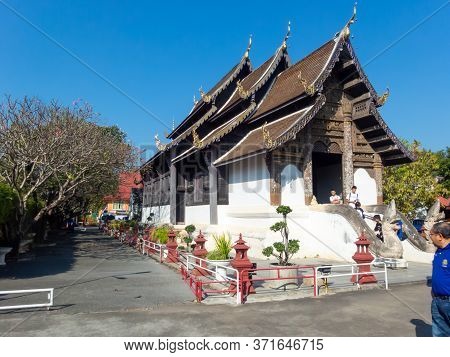 Chiang Mai Thailand-11 January 2020:prasat Temple,chiang Mai According To Evidence, The Inscription 