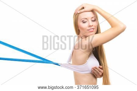 Woman Wearing Too Big Bra, Loose Band