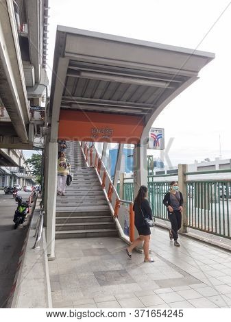 Mochit Bts Station Bangkok,thailand-18 August 2018: Stairway To The Station. On, 18 August 2018, In 
