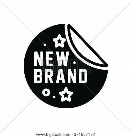 Black Solid Icon For Brandnew Brand New Tag Recent