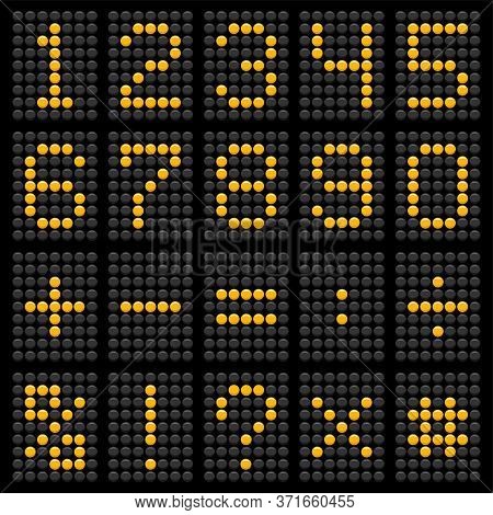 Digit In Airport (train, Bus Station) Digital Board Style - Led Display Information Scoreboard With 
