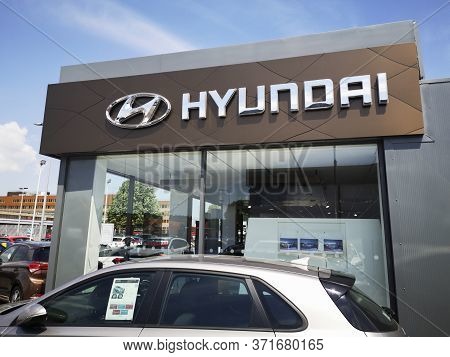 Cardiff, Uk: June 02, 2020: Hyundai Car Dealership. The Hyundai Motor Company, Commonly Known As Hyu
