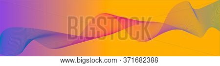 Abstract Banner With Dynamic Waves Effect, Colorful Gardient, Vector Illustration. Useful For Online
