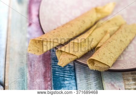 Sweet Pure Fruit Pastille. Natural Sweets From Dried Berries And Fruits. Useful Sweetness Is Pastill