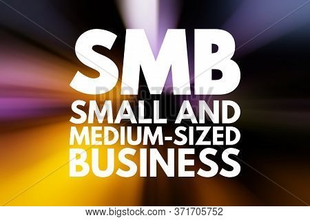 Smb - Small And Medium-sized Business Acronym, Business Concept Background