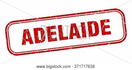 Adelaide Stamp. Adelaide Red Grunge Isolated Sign