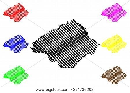 Zoetermeer City (kingdom Of The Netherlands, South Holland) Map Vector Illustration, Scribble Sketch