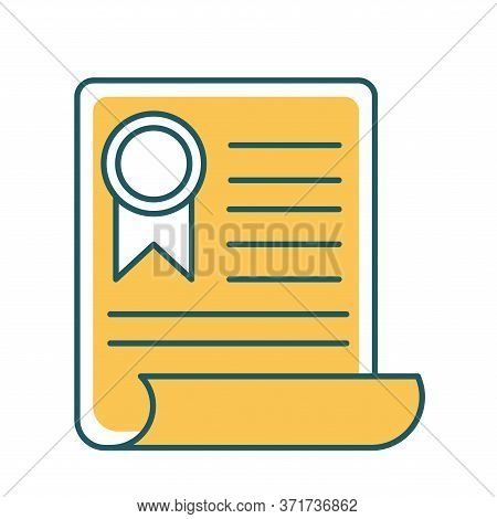Graduation Diplom Line And Fill Style Icon Design, University Education School College Academic Cere