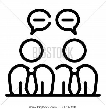 Negotiation Icon. Outline Negotiation Vector Icon For Web Design Isolated On White Background