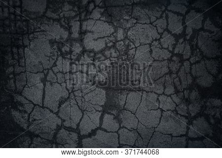 Dark Stone Wall Texture With Shadows And Cracs