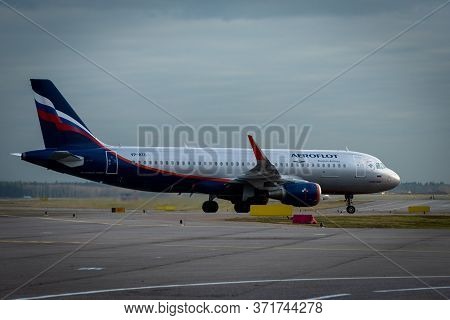 October 29, 2019, Moscow, Russia. Plane 
Airbus A320-200 Aeroflot - Russian Airlines At Sheremetyevo
